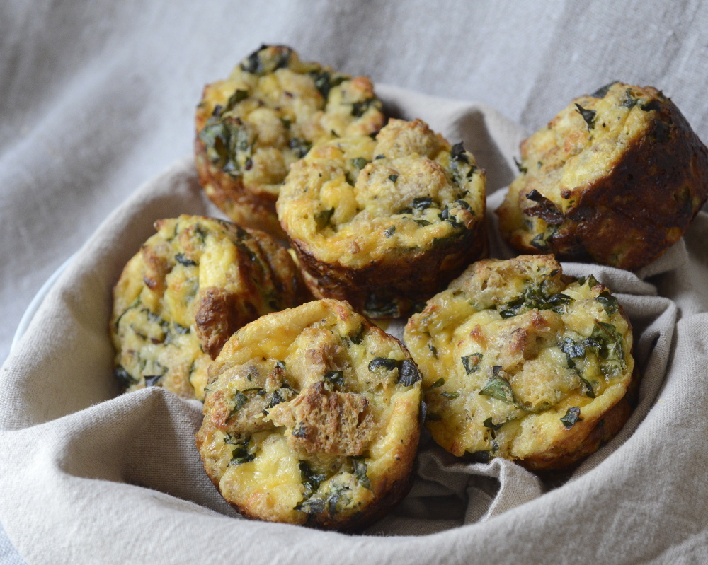 Chard and Cheese Poof Muffins
