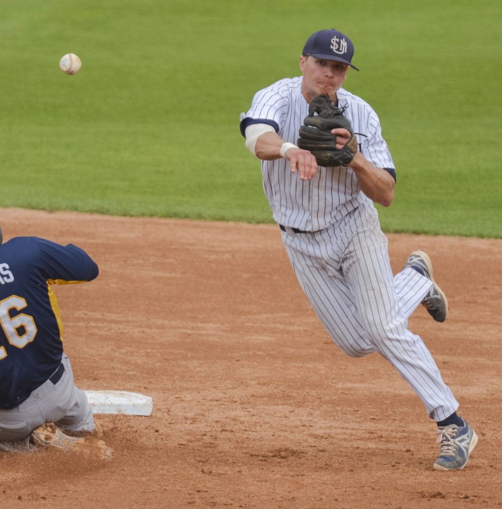 Shortstop Sam Dexter has established himself as one of the top players ever at USM, with an array of eye-catching offensive stats. He’s eligible for baseball’s amateur draft in June, but has indicated he’ll return for his senior season.