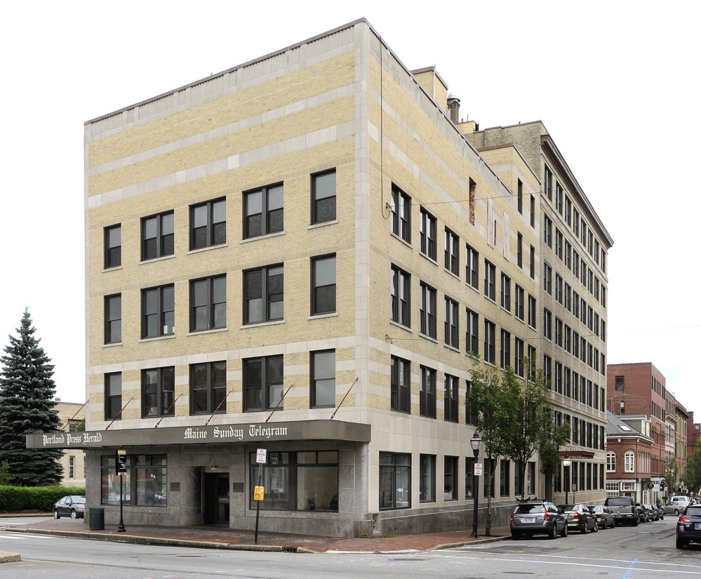 The former Portland Press Herald building at 390 Congress St., now the Press Hotel.