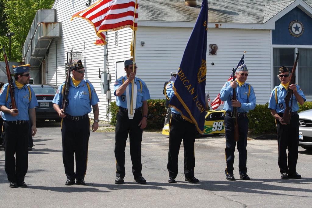 Members of Bath's American Legion Smith-Tobey Post 21, seen assembling for the 2014 Memorial Day parade, say an anonymous $5,000 donation will enable to post to put on the parade again this year.
Lisa Gillespie photo