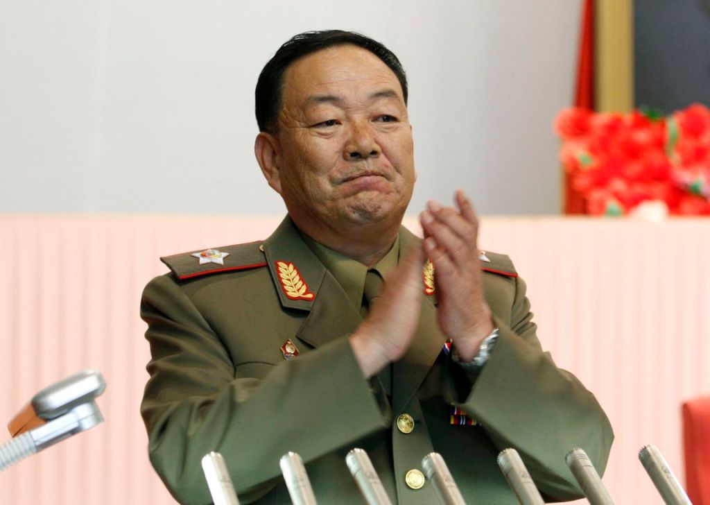 Vice Marshal Hyon Yong Chol applauds during a meeting at the House of Culture announcing North Korean leader Kim Jong Un's new title of marshal in this July 18, 2012, photo. The Associated Press