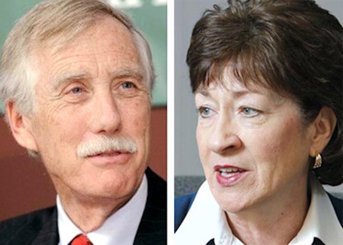 Potential swing votes: independent Sen. Angus King and Republican Sen. Susan Collins. 