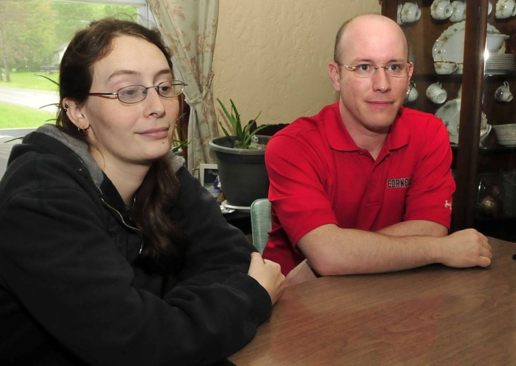 Amber Cobb’s siblings Chelsea and Joshua Cobb speak fondly about their deceased sister on Monday in Troy. Amber Cobb of Fairfield died in a drowning accident on there Kennebec River last week.