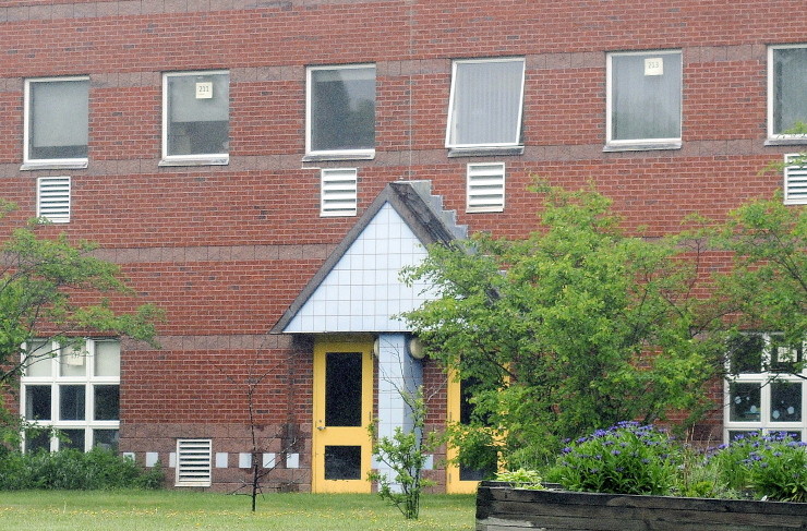 Farrington School in Augusta on Tuesday, where the principal recently resigned.