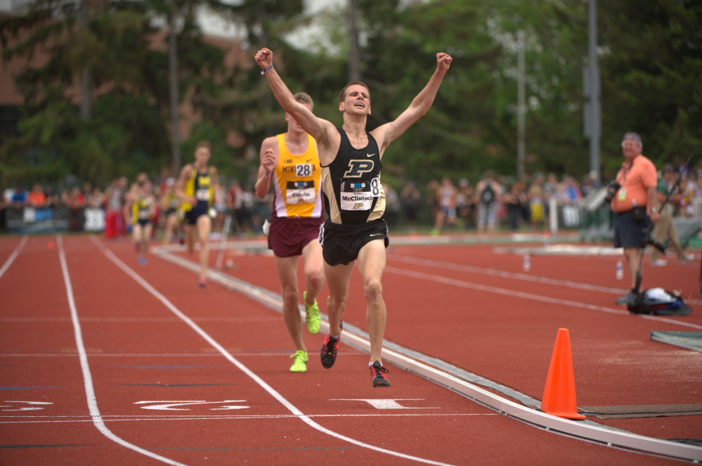 Contributed photo 
 Matt McClintock, of Athens and Purdue University, competed in the 10-kilometer race at the NCAA Division I track and field championships on Wednesday night in Eugene, Ore. McClintock finished seventh to earn All-American honors.