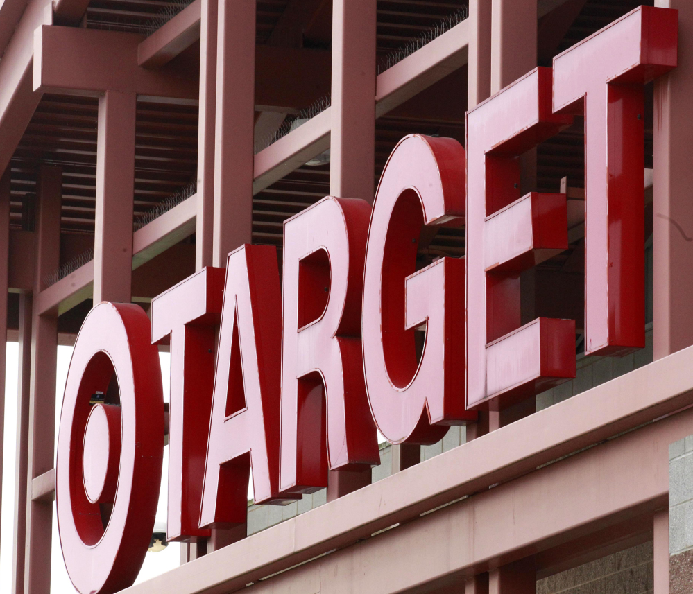This Tuesday, May 17, 2011, file photo, shows a Target sign on the front of a Target Store, in Wilsonville, Ore.