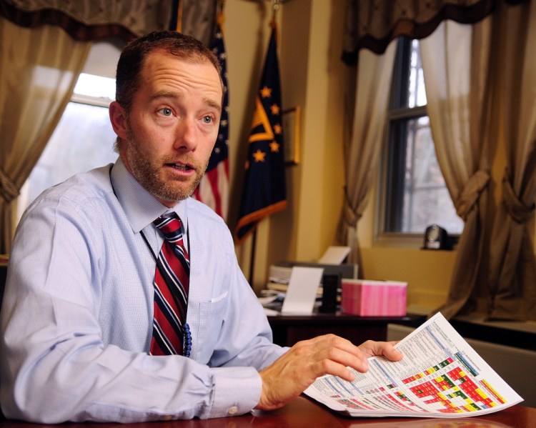 Ryan Lilly, Center Director of Maine VA Healthcare System, answers questions during interview on Thursday November 20, 2014 in his Togus office. 