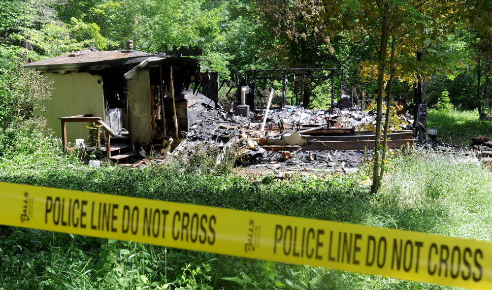 A fire destroyed this mobile home early Saturday on Sewell Street in Wilton. The Office of the State Fire Marshall is investigating the blaze.