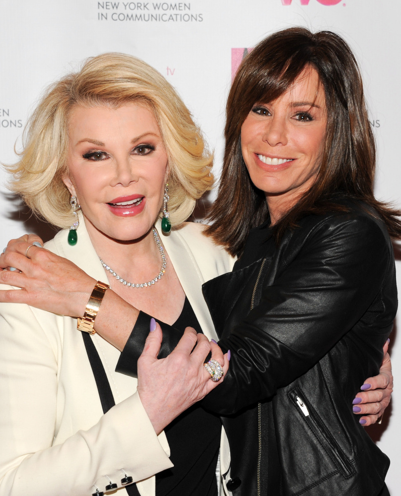 Joan Rivers’ legacy seems to include the sense of humor so apparent in daughter Melissa, left.