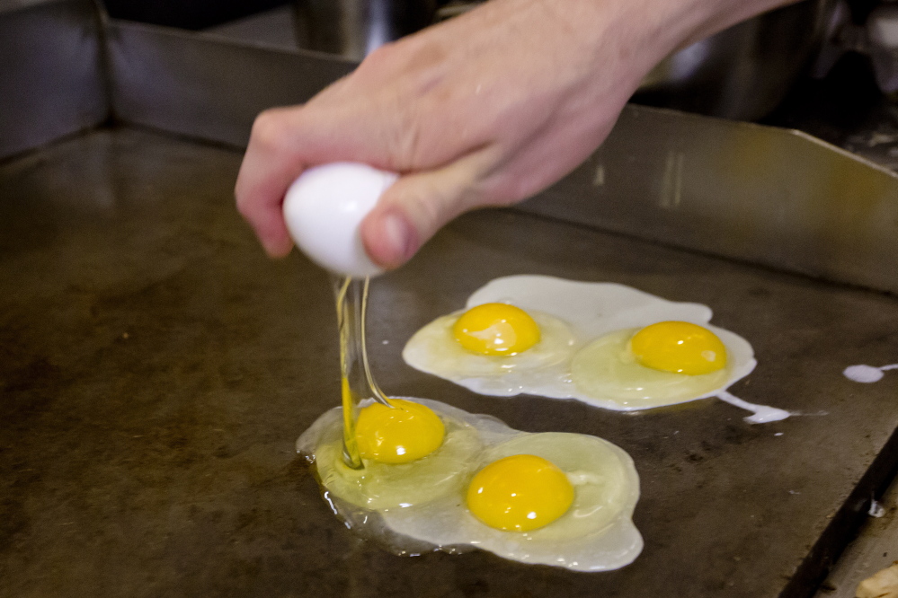 In the Northeast, the average grocery store price of conventional, brown, grade A, large eggs was $1.88 a dozen on May 22, up about 11 percent from the $1.69 price in early May 2014, according to the U.S. Department of Agriculture, which doesn’t track egg prices in Maine.