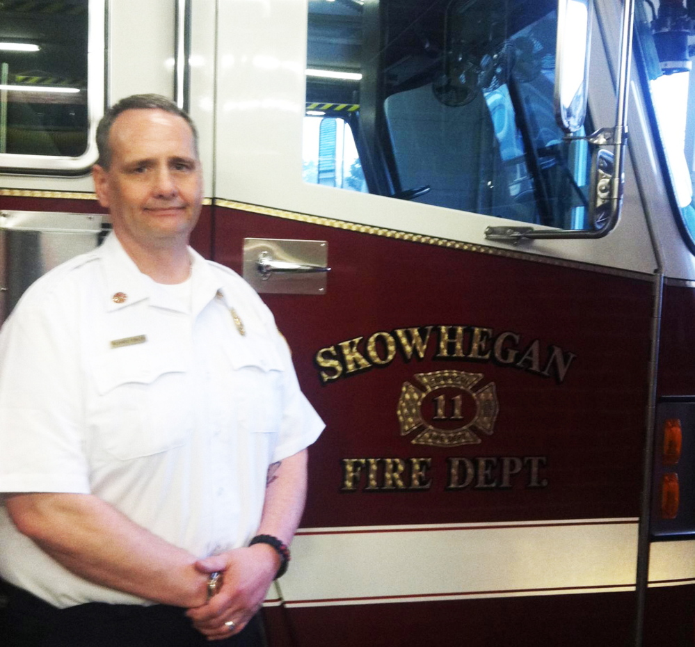 Staff file photo
Former Skowhegan fire chief Richard Fowler, shown in 2014, was sentenced to three to six years in New Hampshire State prison and ordered to pay more than $200,000 in restitution to the Farmington, N.H., fire department, where he worked before coming to Skowhegan in May 2014. He was fired by the Skowhegan department in August 2014.