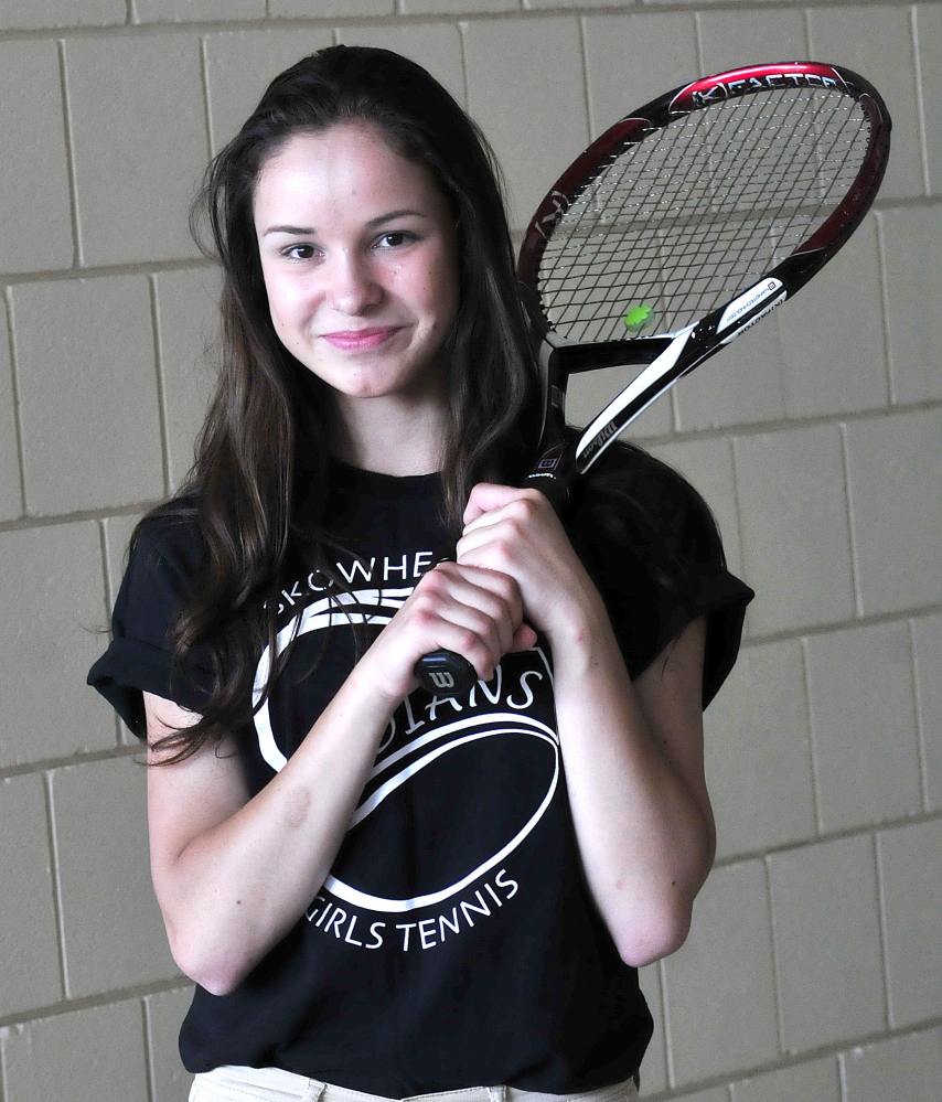 Morning Sentinel Girls Tennis Player of the Year Vasilisa Mitskevich went 13-0 this season for Skowhegan.