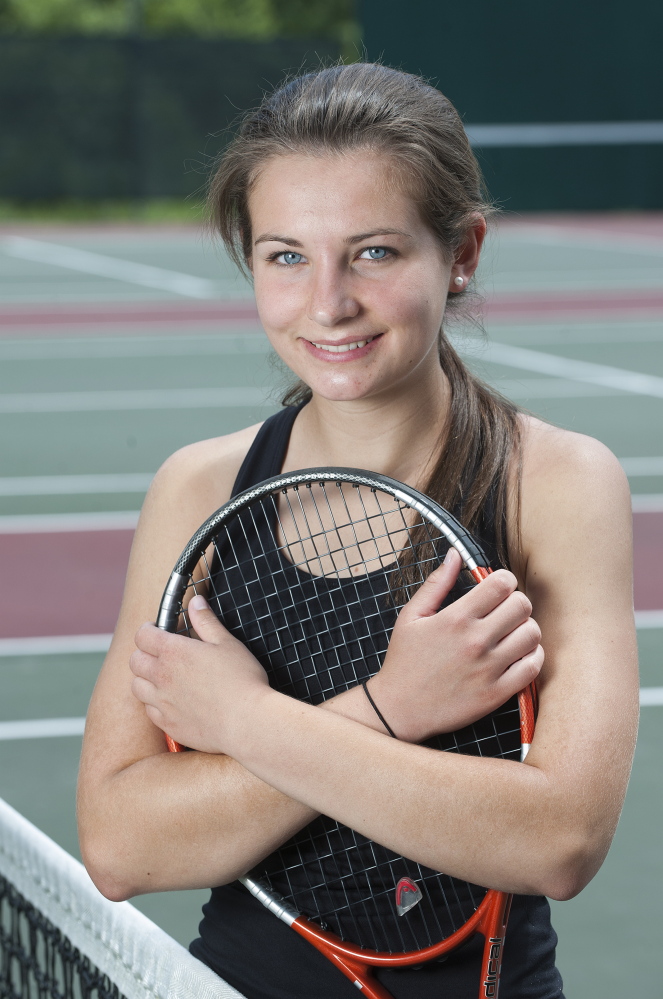 Hall-Dale’s Clio Barr is the Kennebec Journal Girls Tennis Player of the Year.