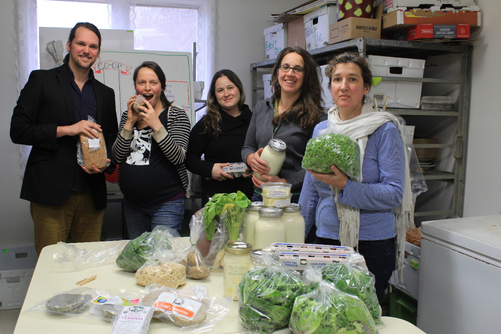 Some of the Gardiner Food Co-op board members, from left, Jon Ault, Veronique Vendette, Melissa Lindley, Sarah Miller and Nadine Zdanovich.