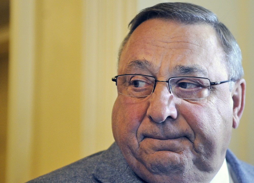 Gov. Paul LePage said Wednesday that he has already vetoed several bills that were approved by the Legislature.  "I understand the Constitution," he said outside his office at noon. "And I'm French." 