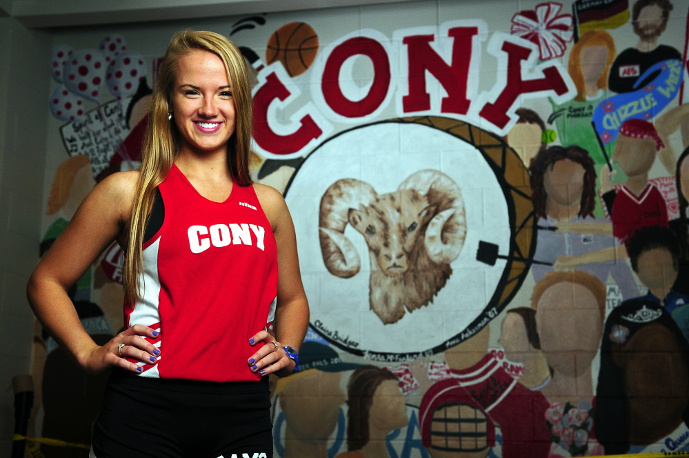 Cony’s Madeline Reny is the Kennebec Journal Track Athlete of the Year.