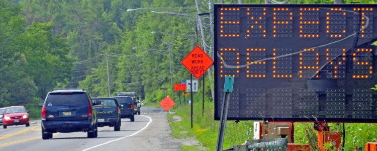 A sign warns motorists about a major construction project that will start next week on Mount Vernon Avenue and Civic Center Drive in Augusta.