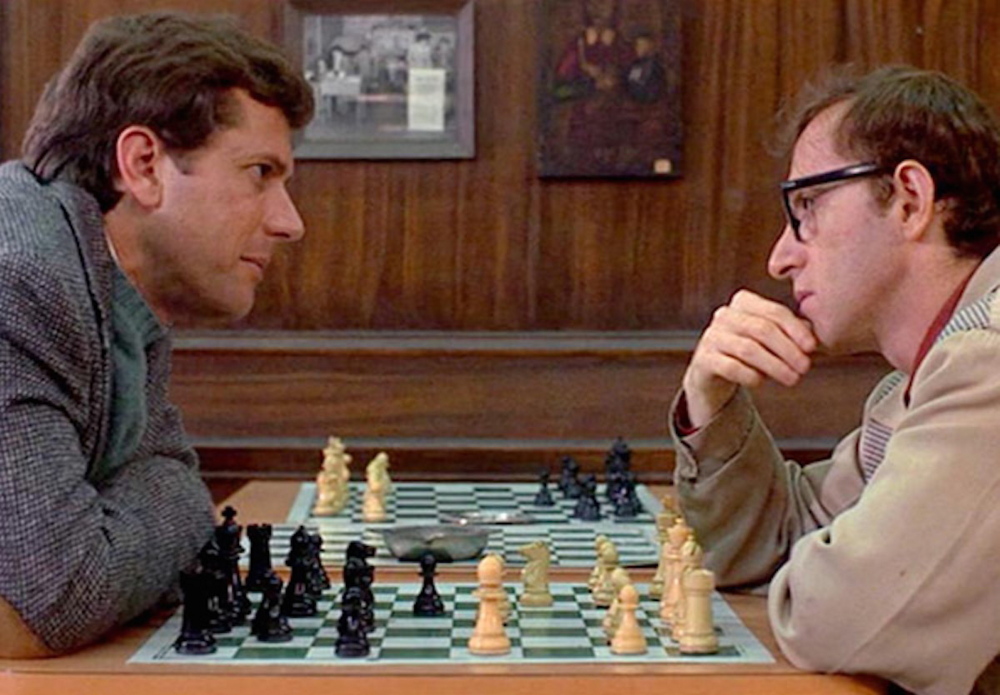Michael Murphy, left, and Woody Allen in “The Front.”