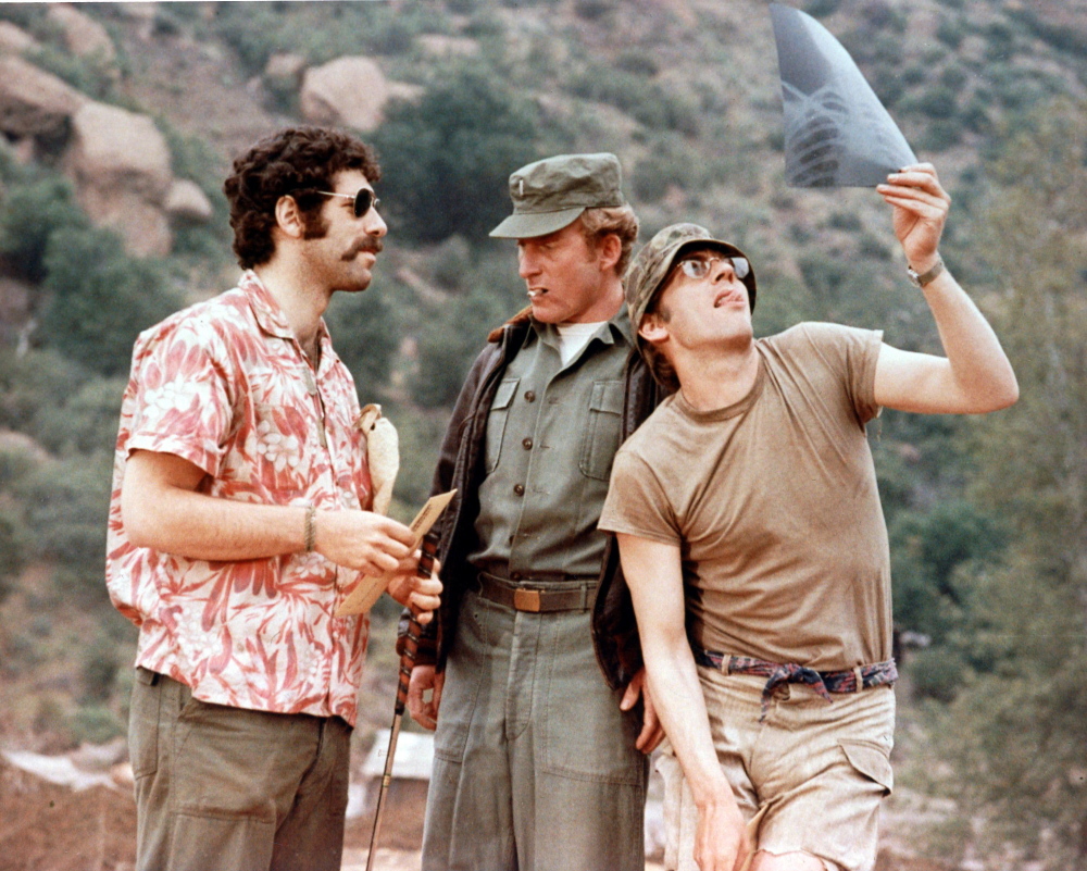 From left are Elliot Gould, Robert Duvall and Donald Sutherland in a scene from “M*A*S*H.”
