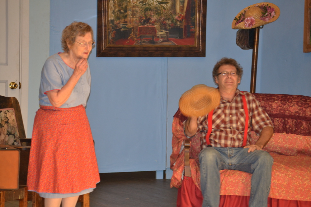 Beverly Smith and Steve Mallen in a Vienna Historical Society play performance.