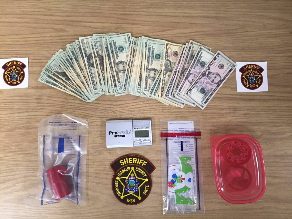 Some of the items the Franklin County Sheriff’s Department said it seized from Russell Smith and Anthony Smith of Carthage Thursday morning.