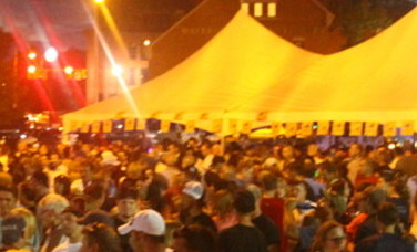 Rustic overtones played to a packed crowd in the Taste of Waterville beer tent in 2013. This year’s event is Wednesday.