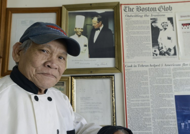 Somcha Sriweawnetr – Chef Sam – runs Thai Blossom on Main Street in Rangeley. When patrons read the newspaper clippings on his restaurant walls, many track him down in the kitchen to shake his hand.