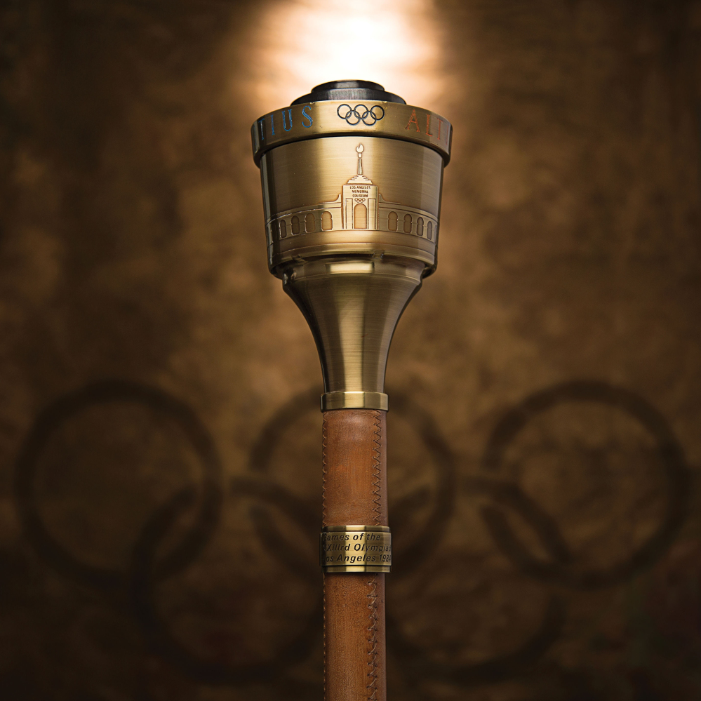 The 1984 Summer Olympics torch that Bruce Jenner carried through Lake Tahoe, Nev.
