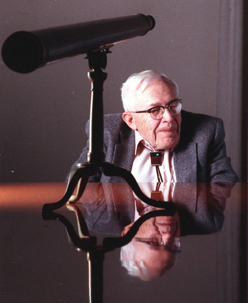 Clyde Tombaugh is shown in 1990. On Tuesday, NASA’s New Horizons probe will pass within 7,800 miles of Pluto, which he discovered 85 years ago.