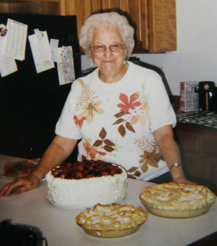 Evelyn Nappa shows off her homemade cakes and pies. Nappa’s daughter scrambled to find an adult-family home willing to take Medicaid payments after an assisted-living facility evicted her mom. The stress and change of surroundings strained her mother’s health and she died six weeks later.