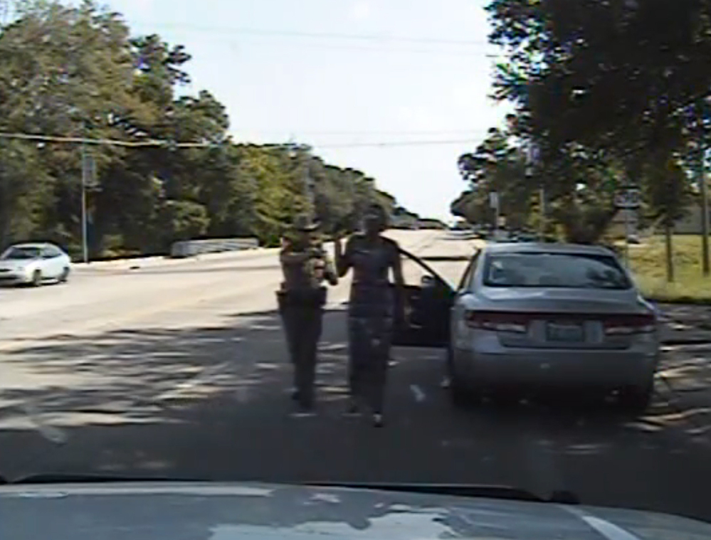 The dashcam video provided by the Texas Department of Public Safety shows trooper Brian Encinia arresting a combative Sandra Bland in Waller County, Texas.