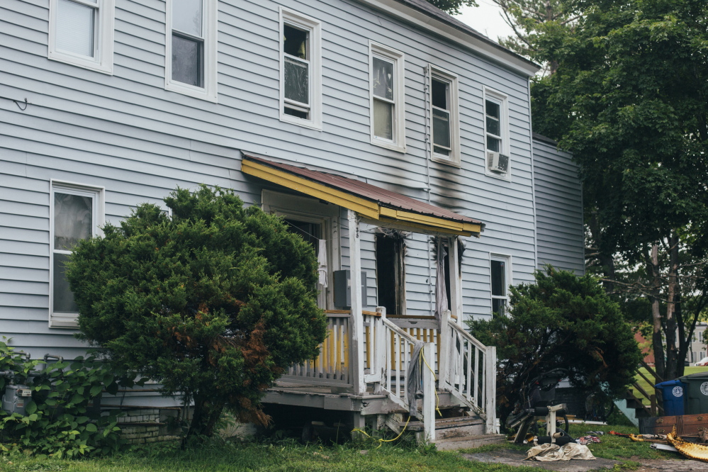 A fire overnight at 135 Bridge St. in Westbrook displaced 10 people on Monday.