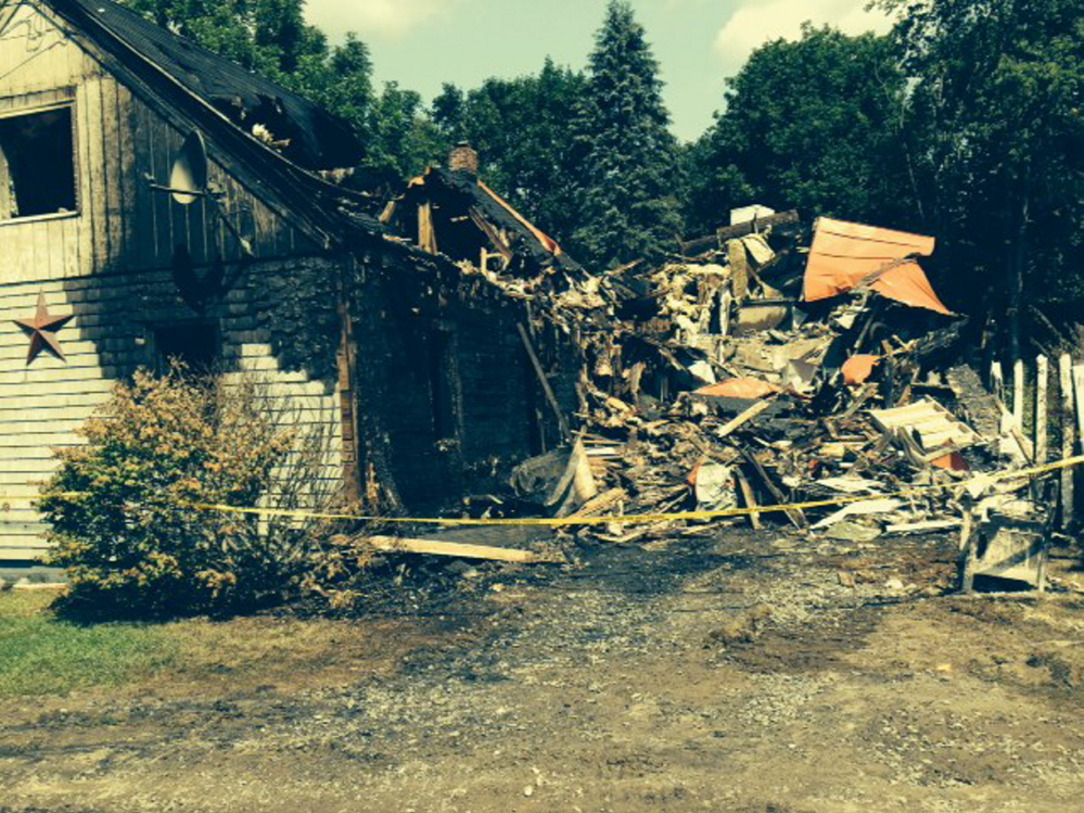 A home on North Palermo Road in Palermo is seen Saturday after a fire destroyed the building Friday night.