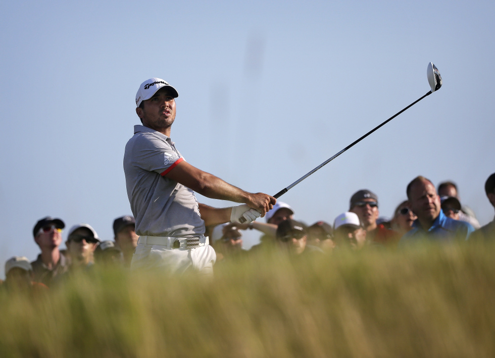 Jason Day watches his drive on the 11th hole during the third round of the PGA Championship on Saturday at Whistling Straits in Haven, Wis.