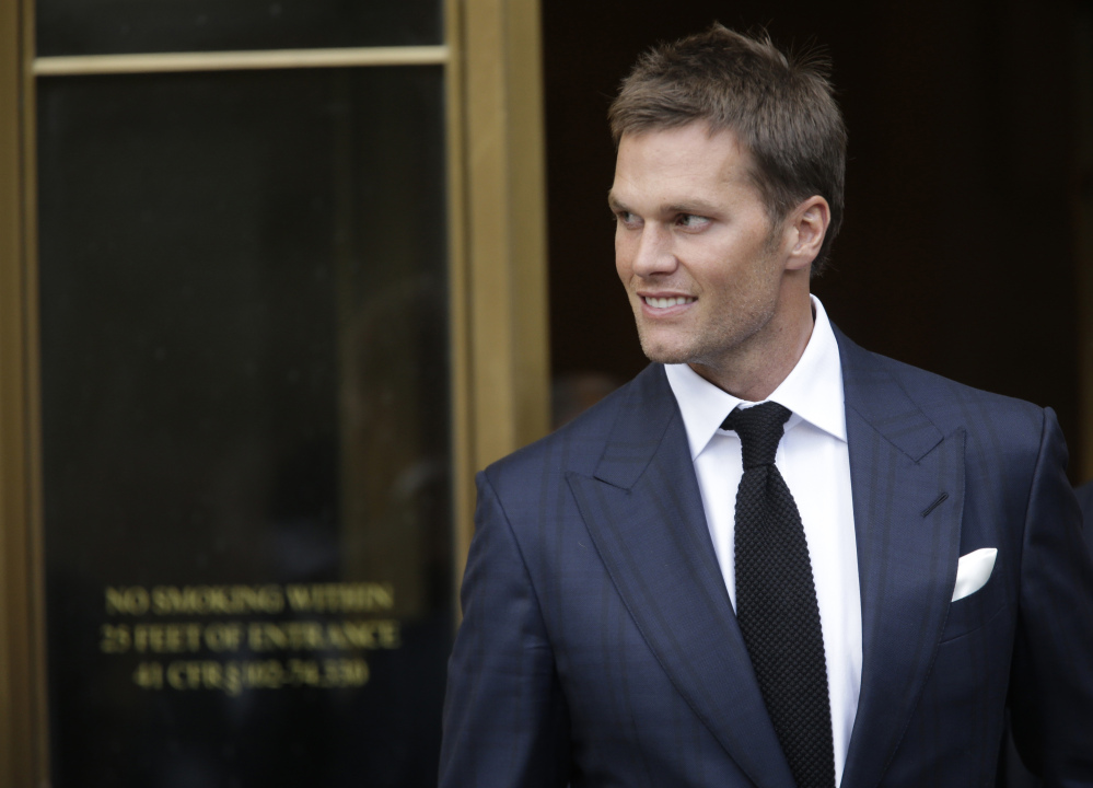 New England Patriots quarterback Tom Brady leaves federal court last week in New York. Brady and the NFL are at a stalemate in settlement talks over the Deflategate legal case.