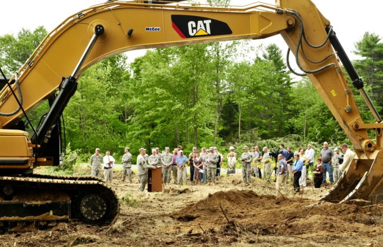 Maine National Guard leaders broke ground on the future site of the new headquarters near the Maine Veterans Memorial Cemetery off Civic Center Drive during a ceremony Thursday morning.