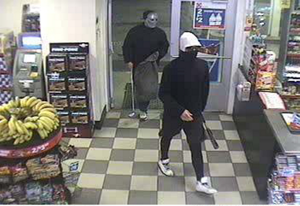 Police are look for two suspects who robbed the Circle K Store on Route 202 in Greene early Sunday morning.