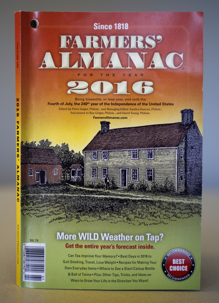 This is a copy of the 2016 Farmer’s Almanac. The editors of the Maine-based publication have dubbed their latest forecast a “winter deja vu,” hearkening to last winter’s misery across the Northeast.
