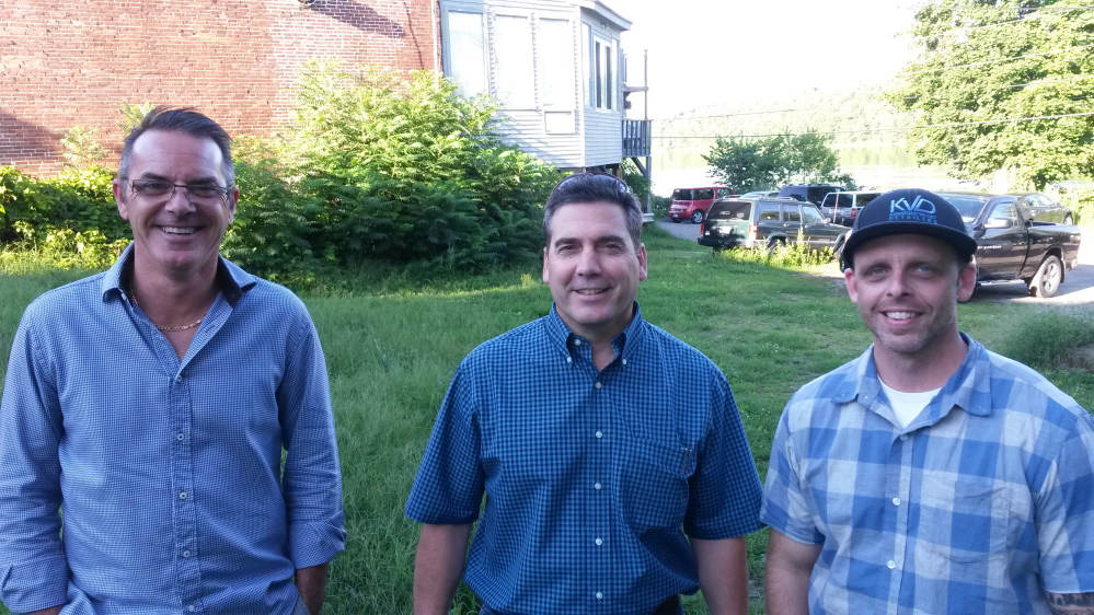 Chris Vallee, Steve LaChance and Larry Hunter, co-owners of The Quarry Tap Room in Hallowell, recently purchased the lot next door to their bar and restaurant.