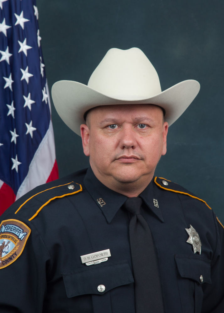 This undated photo provided by the Harris County Sheriff’s Office shows sheriff’s deputy Darren Goforth who was fatally shot Friday.