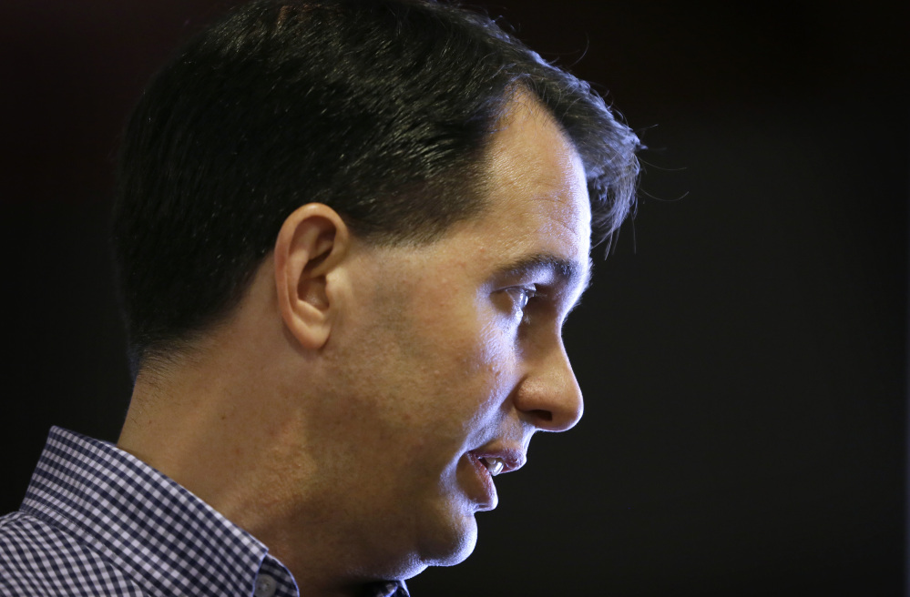 Republican presidential candidate Wisconsin Gov. Scott Walker is putting a new twist on the topic of securing the border, a staple among the Republican candidates running for president, by pointing toward Canada.