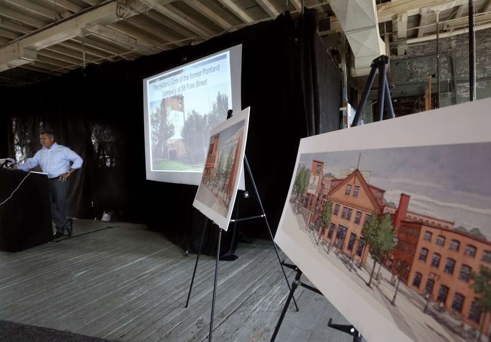 At a news conference Wednesday, complex developer Jim Brady noted the public access to the waterfront envisioned in the latest drawings.