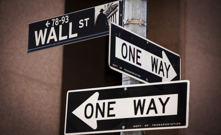 Wall Street had a stomach-churning day Monday, when the Dow plunged more than 1,000 points at one point before finishing down 588.40 points, or 3.6 percent, at 15,871.35. The Standard & Poor’s 500 index slid 77.68 points, or 3.9 percent, to 1,893.21, and is now in “correction” territory, Wall Street jargon for a drop of at least 10 percent from a recent peak. The last market correction was nearly four years ago. Reuters