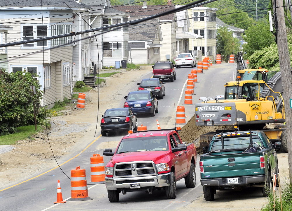 Traffic heads north Thursday on the one-way section of Mount Vernon Avenue in Augusta.