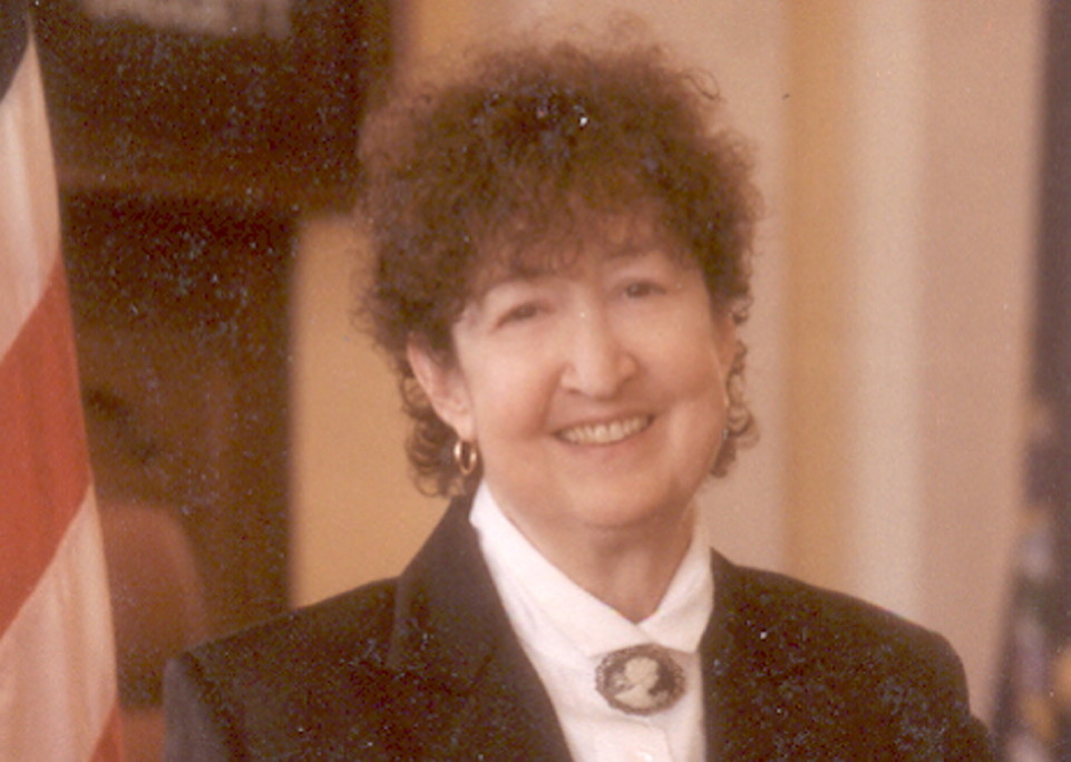 Beverly Daggett, seen in 2002 when she became the first female Maine Senate president, died Sunday after a long illness.