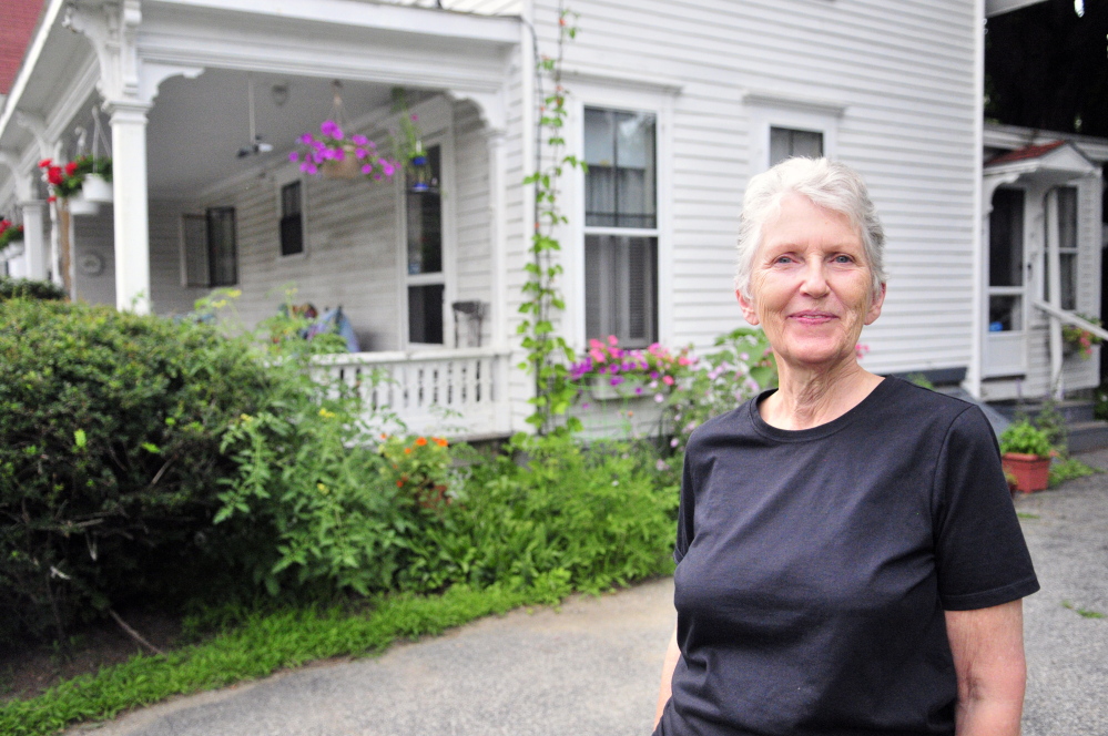 Shelia Stratton talks about the historic Augusta home she lives in with husband Don Stratton in this July file photo in Augusta.