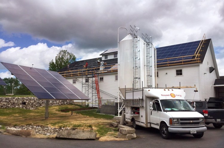 Assured Solar Energy in North Yarmouth, working with the Solarize Freeport marketing campaign, installs an array at the Maine Beer Co. in Freeport earlier this year. Sustain Mid-Maine Coalition, which headed up the Freeport project, is gauging interest in a similar project, Solarize Mid Maine, which would include at least eight communities in the Waterville area.