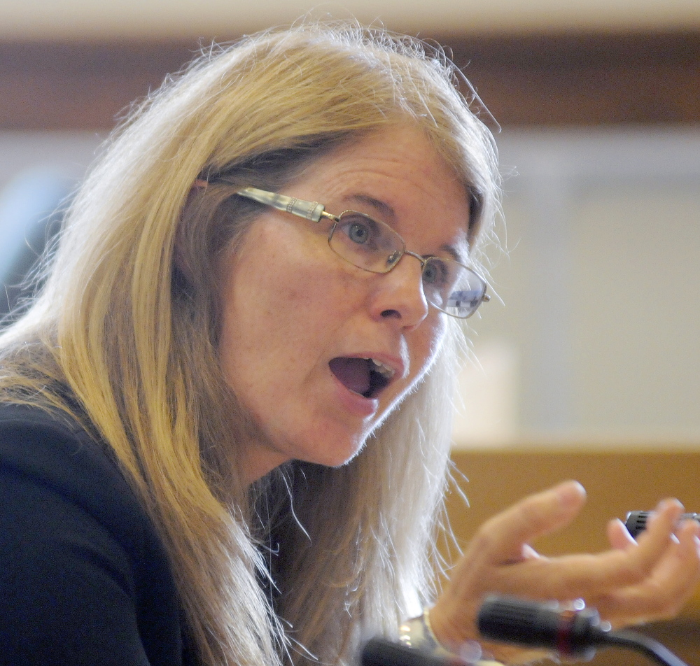 Mary Mayhew, commissioner of Maine Department of Health and Human Services, appeared Monday before the Legislature’s Appropriations Committee in Augusta.