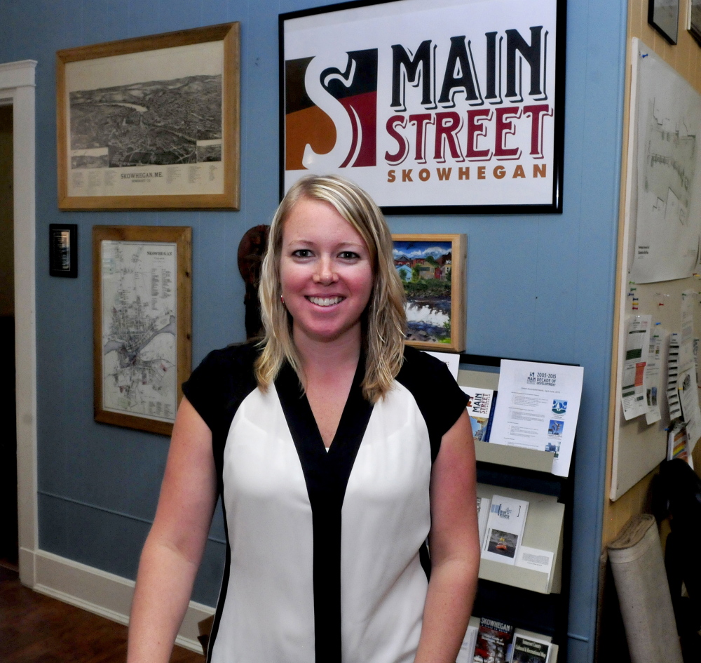 Kristina Cannon, photographed Wednesday in Skowhegan, is the new executive director of Main Street Skowhegan.
