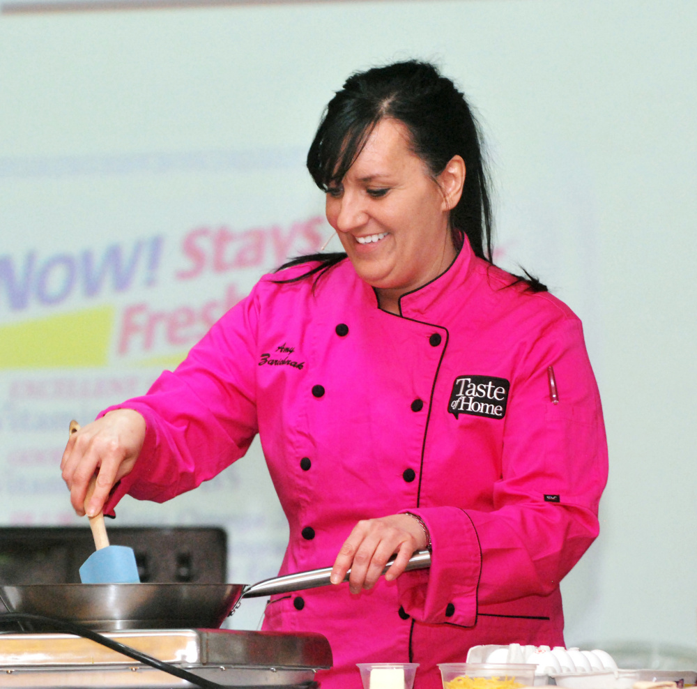 Amy Zarichnak, culinary specialist with the Taste of Home Cooking School, will demonstrate how to make 10 seasonal recipes that take 30 minutes or less at an event set for Saturday at the Augusta Civic Center.